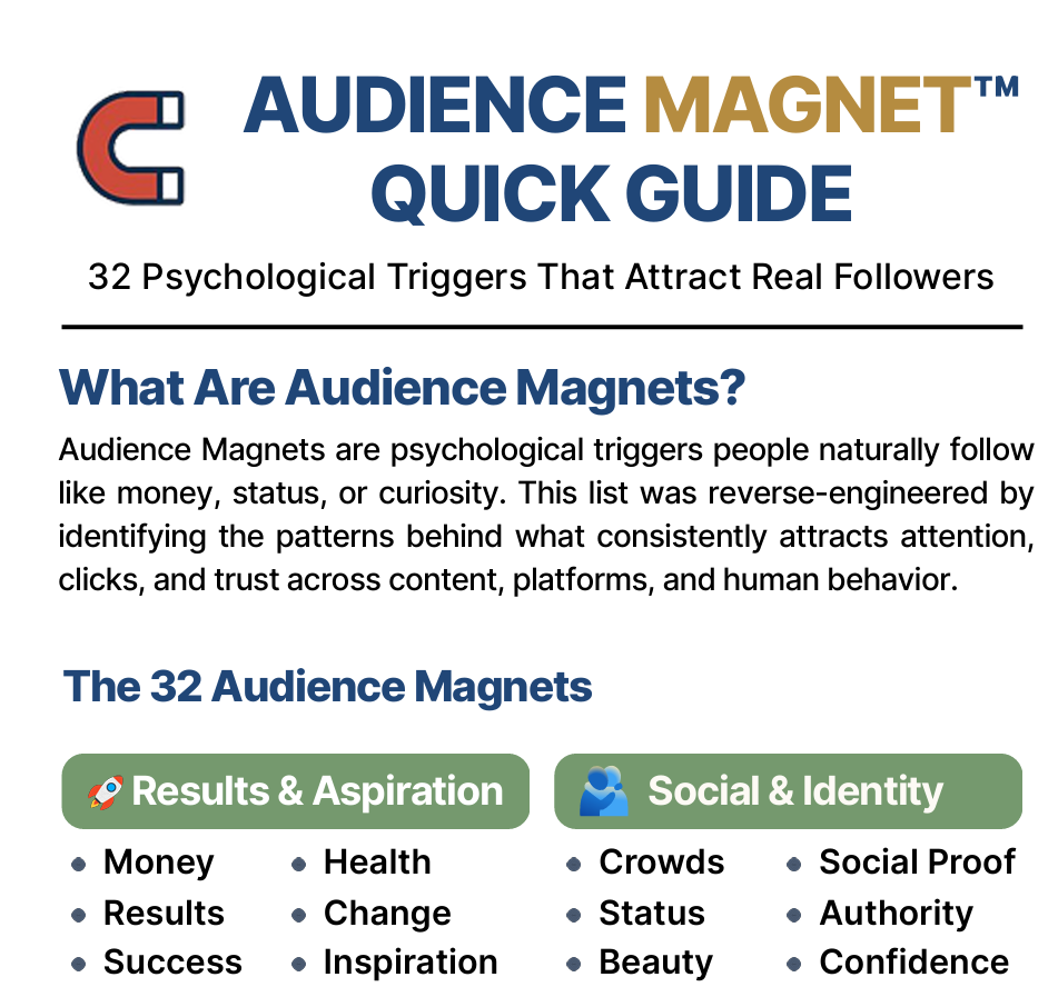 Audience Magnet Blueprint lead magnet